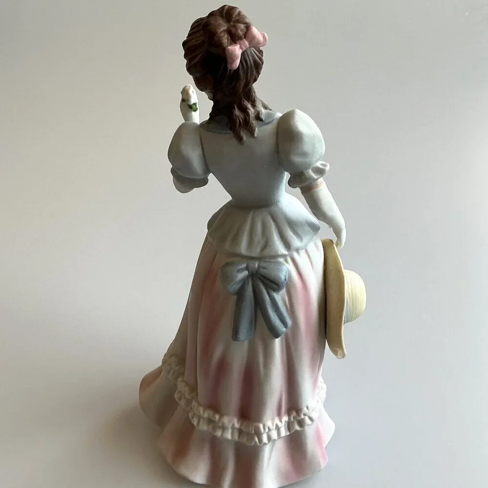 HOMCO 1452 LADY CAMILLE VICTORIAN VINTAGE PORCELAIN STATUE FIGURINE 8